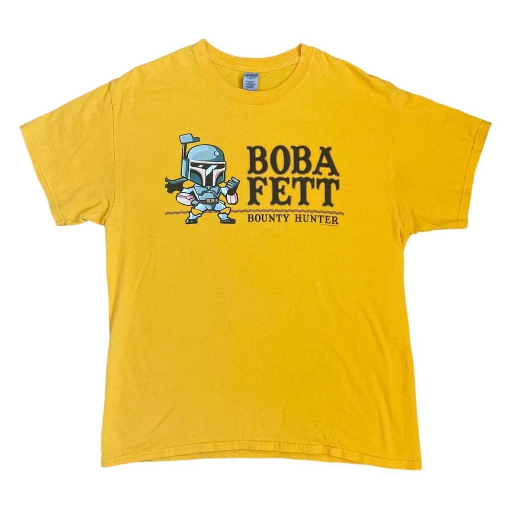 Y2K STAR WARS BOBA FETT BOUNTY HUNTER TEE.